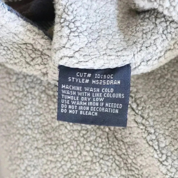 Billabong Plaid Men's Medium Blue Fleece Long Sleeve Button Down Collared Jacket - Picture 13 of 14